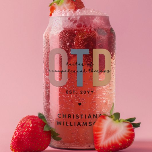 Gepersonaliseerde OTD Doctor in de ergotherapie Blikvorm Glas