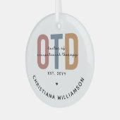 Gepersonaliseerde OTD Doctor in de ergotherapie Glas Ornament (Voorkant links)