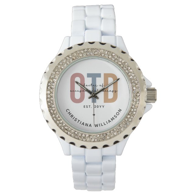 Gepersonaliseerde OTD Doctor in de ergotherapie Horloge (Voorkant)
