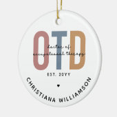 Gepersonaliseerde OTD Doctor in de ergotherapie Keramisch Ornament (Links)
