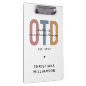 Gepersonaliseerde OTD Doctor in de ergotherapie Klembord (Rechts)