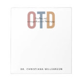 Gepersonaliseerde OTD Doctor in de ergotherapie Notitieblok (Voorkant)