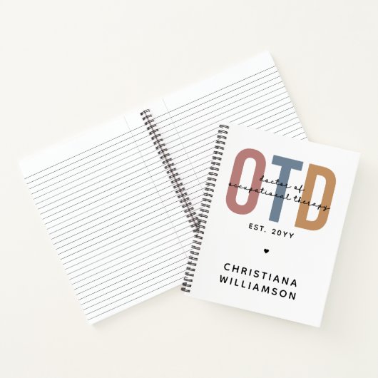 Gepersonaliseerde OTD Doctor in de ergotherapie Notitieboek (Binnen)