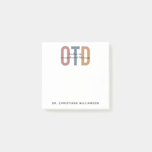 Gepersonaliseerde OTD Doctor in de ergotherapie Post-it® Notes (Voorkant)