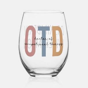 Gepersonaliseerde OTD Doctor in de ergotherapie Wijnglas Zonder Voet