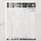 Gepersonaliseerde Oude Bark Textuur met het Adres  Gepersonaliseerd Briefhoofd (Voorkant / Achterkant)