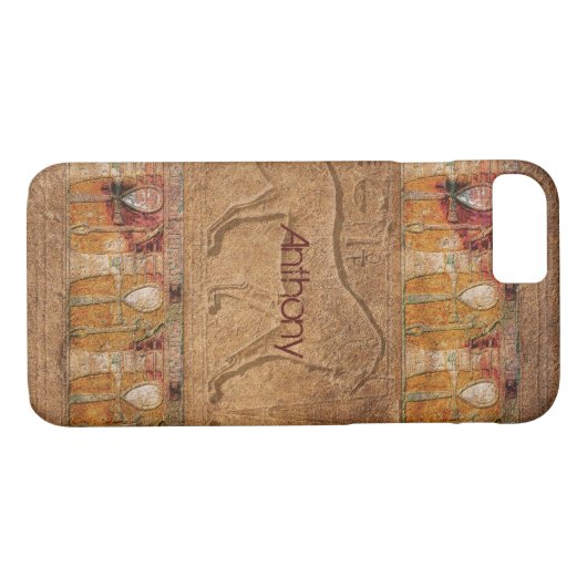 Gepersonaliseerde oude Egyptische kunst Case-Mate iPhone Case (Achterkant (Horizontaal))