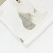 Gepersonaliseerde Oude Engelse Sheepdog Fleece Deken (Hoek)