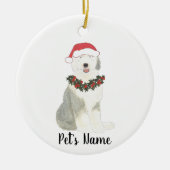 Gepersonaliseerde Oude Engelse Sheepdog Keramisch Ornament (Voorkant)