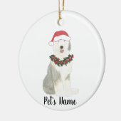 Gepersonaliseerde Oude Engelse Sheepdog Keramisch Ornament (Links)
