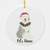 Gepersonaliseerde Oude Engelse Sheepdog Keramisch Ornament (Achterkant)