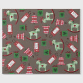 Gepersonaliseerde oude gefaseerde Ornamenten Cadeaupapier (Vlak)