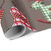 Gepersonaliseerde oude gefaseerde Ornamenten Cadeaupapier (Rol Hoek)