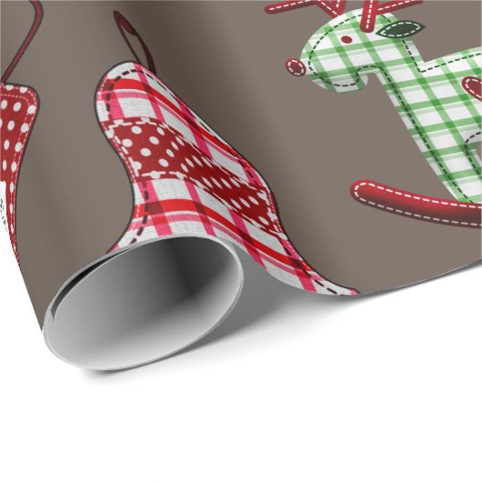 Gepersonaliseerde oude gefaseerde Ornamenten Cadeaupapier (Rol Hoek)