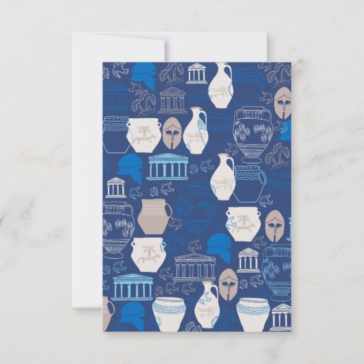 Gepersonaliseerde oude Griekenland Notecards Bedankkaart (Achterkant)