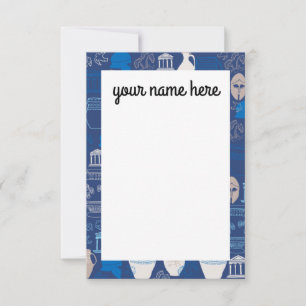 Gepersonaliseerde oude Griekenland Notecards Bedankkaart