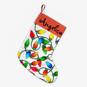 Gepersonaliseerde Oude kerstlampjes Kleine Kerstsok (Voorkant (Hangend))