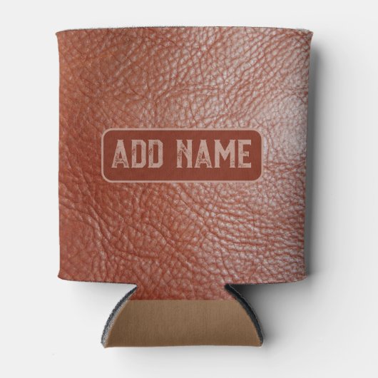 Gepersonaliseerde oude lederen Koelbox Blikjeskoeler (Voorkant)