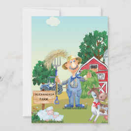 Gepersonaliseerde Oude MacDonald's Birthday Kaart