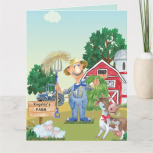 Gepersonaliseerde Oude MacDonald's Birthday Kaart