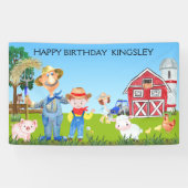 Gepersonaliseerde Oude MacDonald's Boerderij Birth Spandoek (Horizontaal)