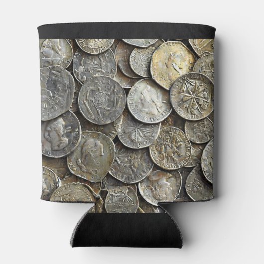 Gepersonaliseerde oude munten ontwerp Koelbox Blikjeskoeler (Achterkant)