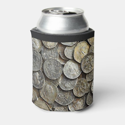Gepersonaliseerde oude munten ontwerp Koelbox Blikjeskoeler (Blikje Achterkant)