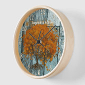 Gepersonaliseerde oude Rustic Aqua Wood Koral Tree (Hoek)