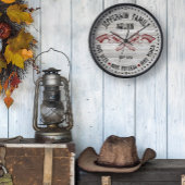 Gepersonaliseerde Oude West Salon Crossed Six Shoo Grote Klok