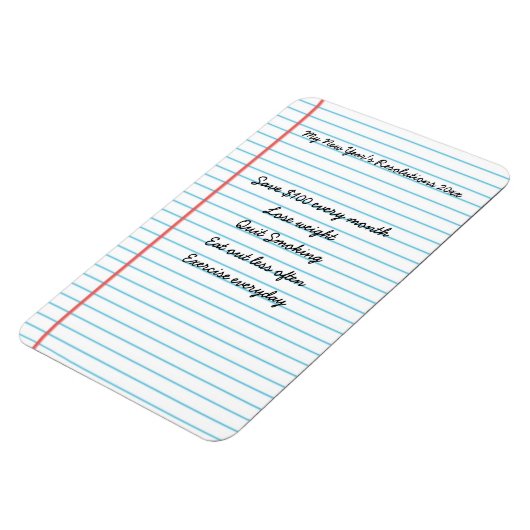 Gepersonaliseerde oudejaarsresoluties Herinnerings Magneet (Linkerzijde)