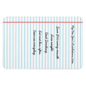 Gepersonaliseerde oudejaarsresoluties Herinnerings Magneet (Horizontaal)