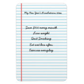 Gepersonaliseerde oudejaarsresoluties Herinnerings Magneet (Verticaal)