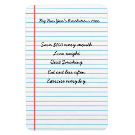 Gepersonaliseerde oudejaarsresoluties Herinnerings Magneet