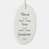 Gepersonaliseerde ouders Grootouders Est Custom Ye Keramisch Ornament (Rechts)