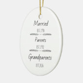 Gepersonaliseerde ouders Grootouders Est Custom Ye Keramisch Ornament (Links)