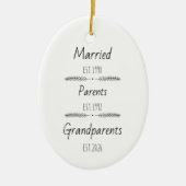 Gepersonaliseerde ouders Grootouders Est Custom Ye Keramisch Ornament (Voorkant)