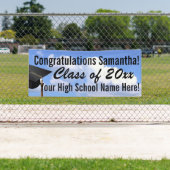 Gepersonaliseerde Outdoor Afstuderen Banner Blue S (Insitu)