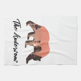 Gepersonaliseerde Outdoor Beer Silhouet Theedoek