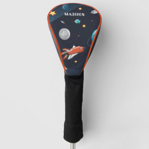 Gepersonaliseerde Outer Space Shuttle Travel Maan  Golfheadcover