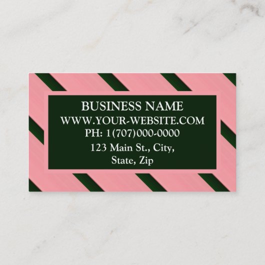 Gepersonaliseerde Outstanding Stripe Visitekaartje (Achterkant)