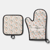 Gepersonaliseerde Oven Mitt & Pot Holder Set (Voorkant)