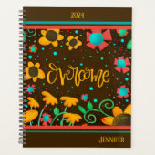 Gepersonaliseerde Overcome Inspirerende  Bloemen Planner