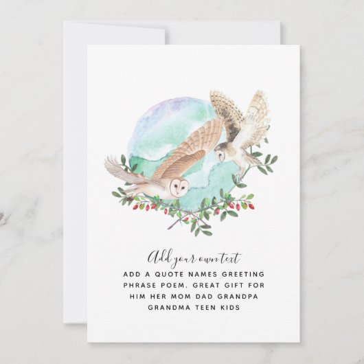 Gepersonaliseerde OWLS (Voorkant)