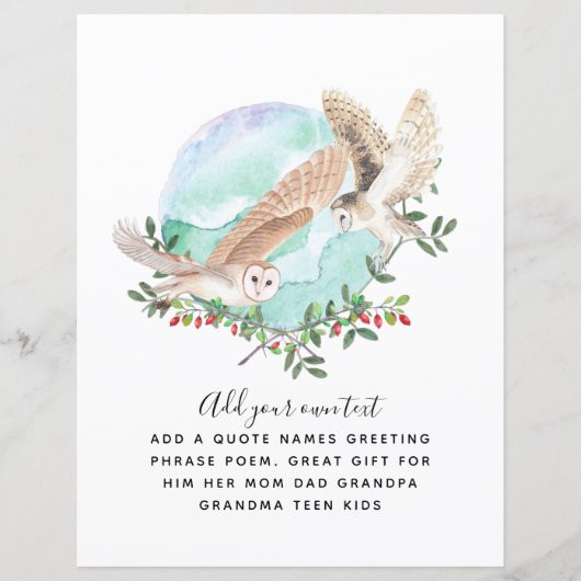 Gepersonaliseerde OWLS (Voorkant)