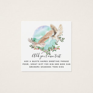 Gepersonaliseerde OWLS Vierkante Visitekaartjes