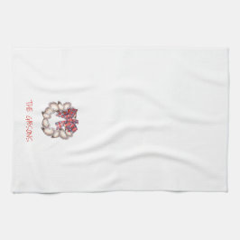 Gepersonaliseerde Oyster Krans Plaid Bow Bar Theedoek