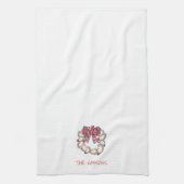 Gepersonaliseerde Oyster Krans Plaid Bow Bar Theedoek (Verticaal)