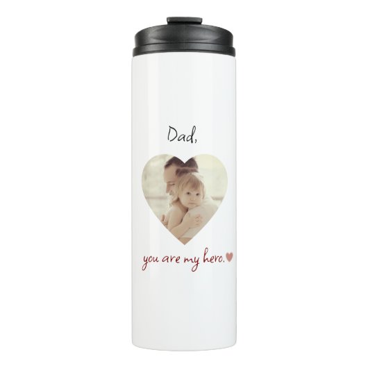 Gepersonaliseerde pa Je bent mijn held Thermal Tum Thermosbeker (Voorkant)