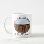 Gepersonaliseerde PA Wilds Souvenir Kinzua Bridge Koffiemok (Links)