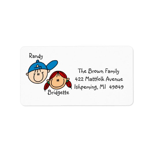 Gepersonaliseerde paar Adresetiketten Etiket (Voorkant)